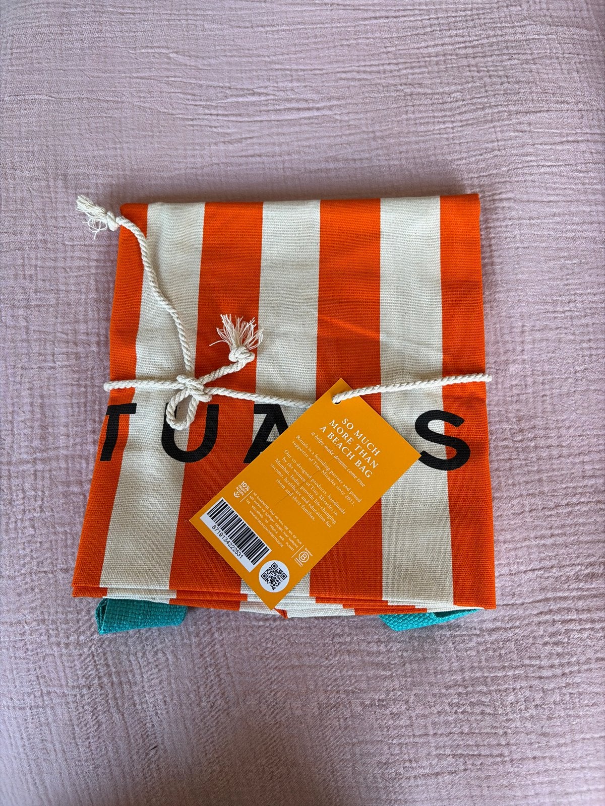 Rituals strandtas, Sieraden, Tassen en Uiterlijk, Tassen | Damestassen, Nieuw, Shopper, Oranje, Ophalen of Verzenden