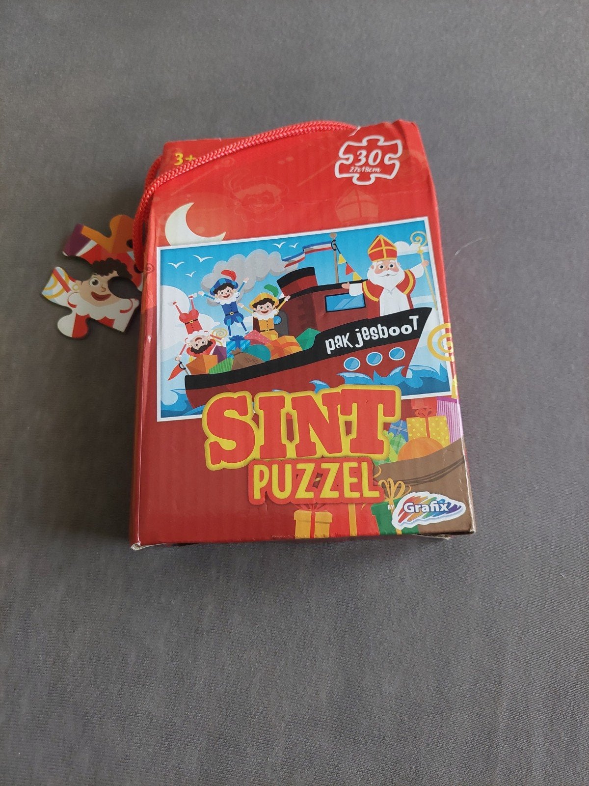 Sint Puzzel 30 stukjes - Pakjesboot Sinterklaas, Ophalen of Verzenden, Minder dan 500 stukjes, Gebruikt, Legpuzzel
