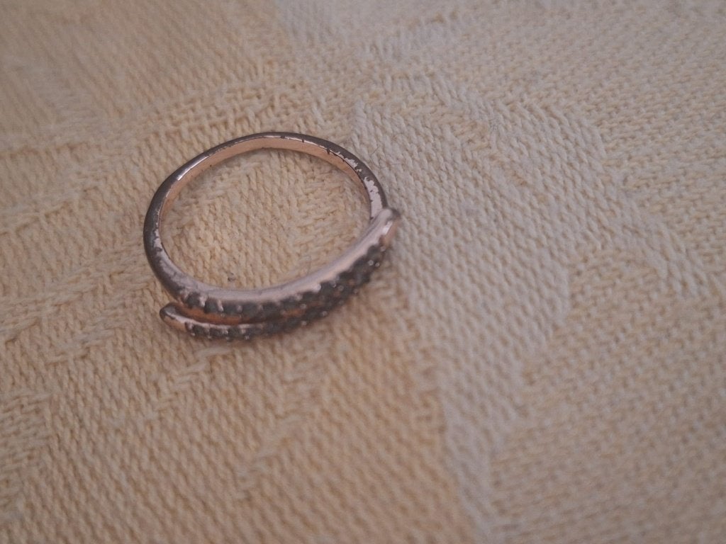 Elegante ring verstelbaar, roségoudkleurig, Overige materialen, Gebruikt, Overige kleuren, Verzenden