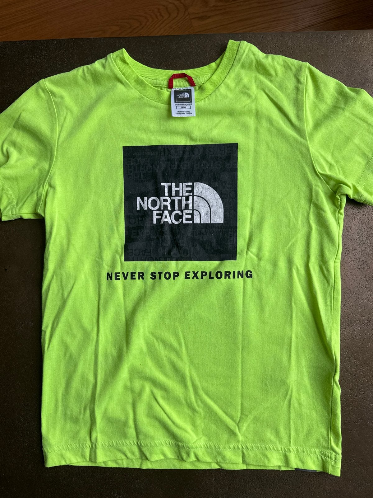 The North Face T-shirt neon groen maat M (jongens), Ophalen of Verzenden, Zo goed als nieuw, Jongen, Shirt of Longsleeve