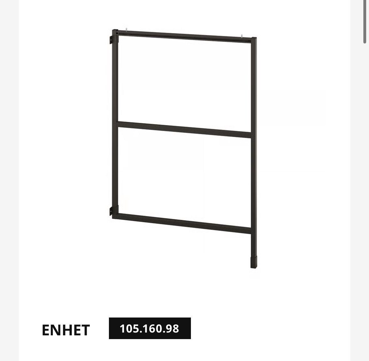 IKEA ENHET frame 105.160.98 - 60x87.5x1.8 cm, Ophalen, Nieuw