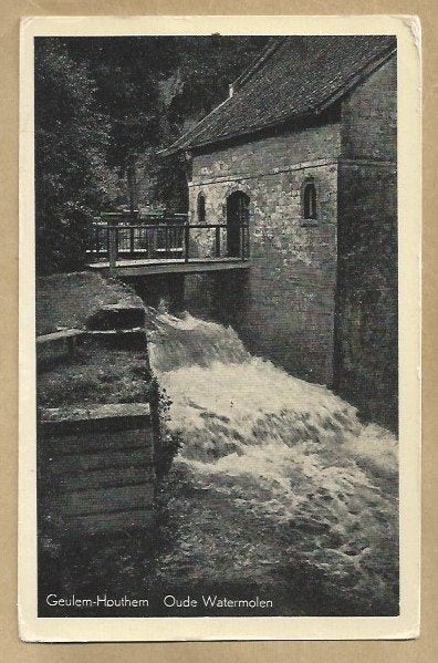Oude Watermolen Geulem-Houthem - Zwart-wit ansichtkaart, Ophalen of Verzenden, 1940 tot 1960, Gelopen, Limburg