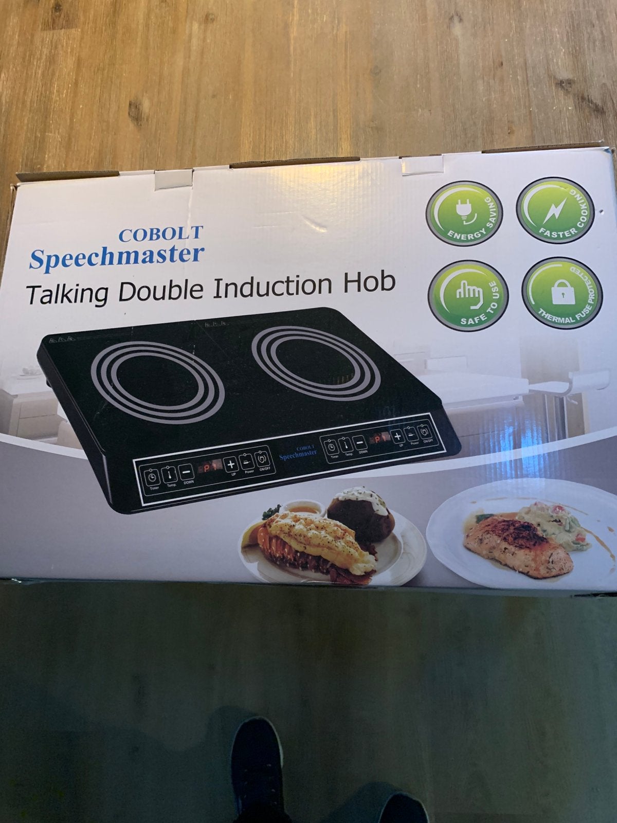 Dubbele inductie sprekende kookplaat, Witgoed en Apparatuur, Ophalen, Nieuw, 3 kookzones of minder, Energieklasse A of zuiniger