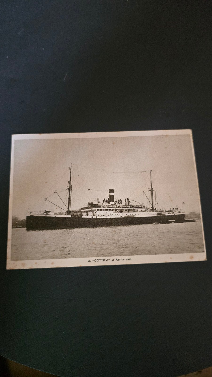 Ansichtkaart S.S. "Cottica" KNSM Amsterdam, Verzamelen, Ophalen of Verzenden, Kaart, Foto of Prent