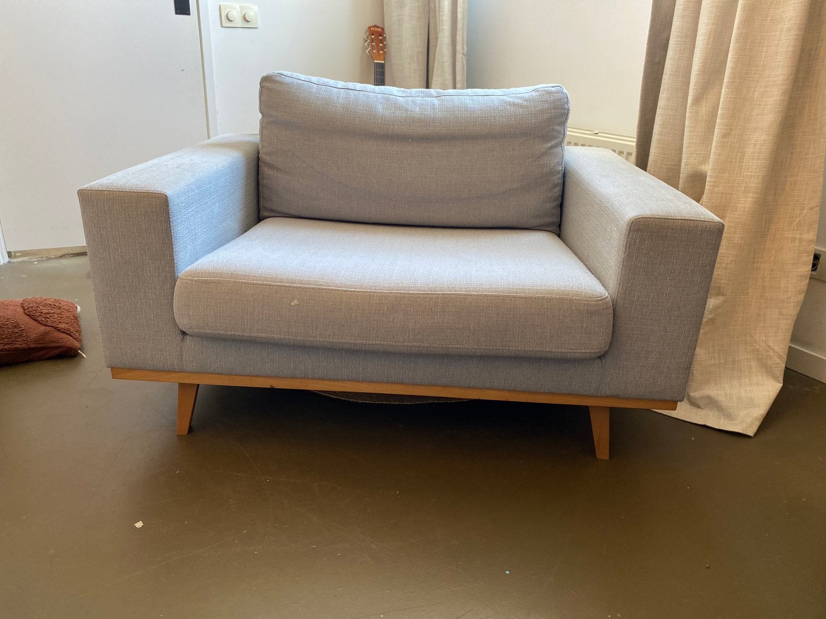 Wehkamp Torino fauteuil loveseat ijsblauw, Ophalen, Zo goed als nieuw, 75 tot 100 cm, 100 tot 125 cm