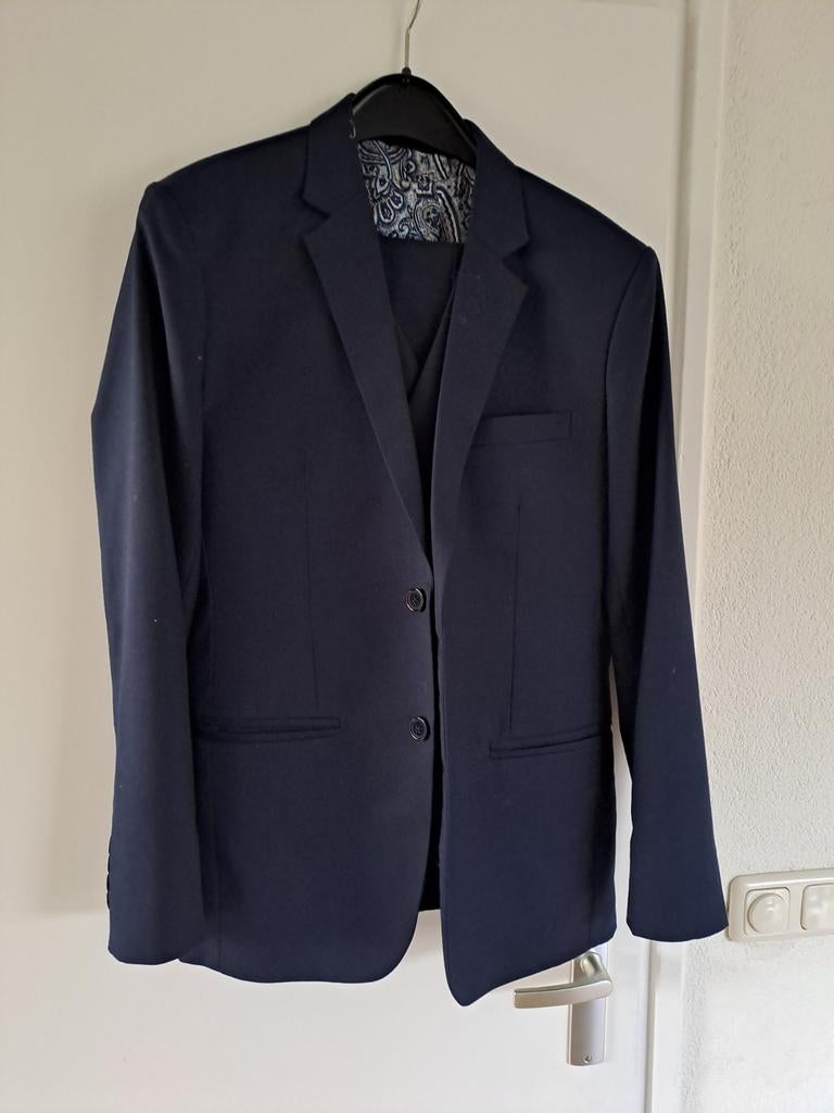 3-delig herenkostuum marineblauw maat 50., Ophalen of Verzenden, Zo goed als nieuw, Maat 48/50 (M), Blauw