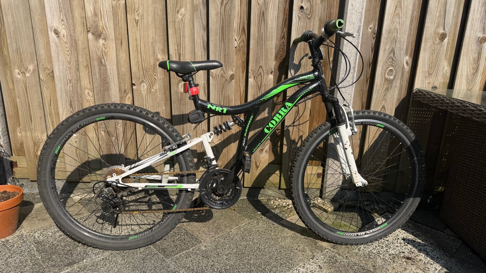 Cobra NRT Mountainbike - Zwart/Groen - Full Suspension, Fietsen en Brommers, Overige merken, Gebruikt, Ophalen of Verzenden, Schijfrem