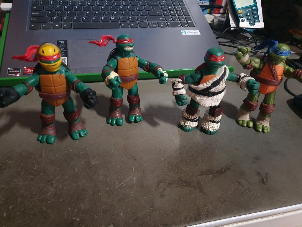 Vintage ninja turtles actiefiguren 4 stuks, Kinderen en Baby's, Speelgoed | Actiefiguren, Ophalen
