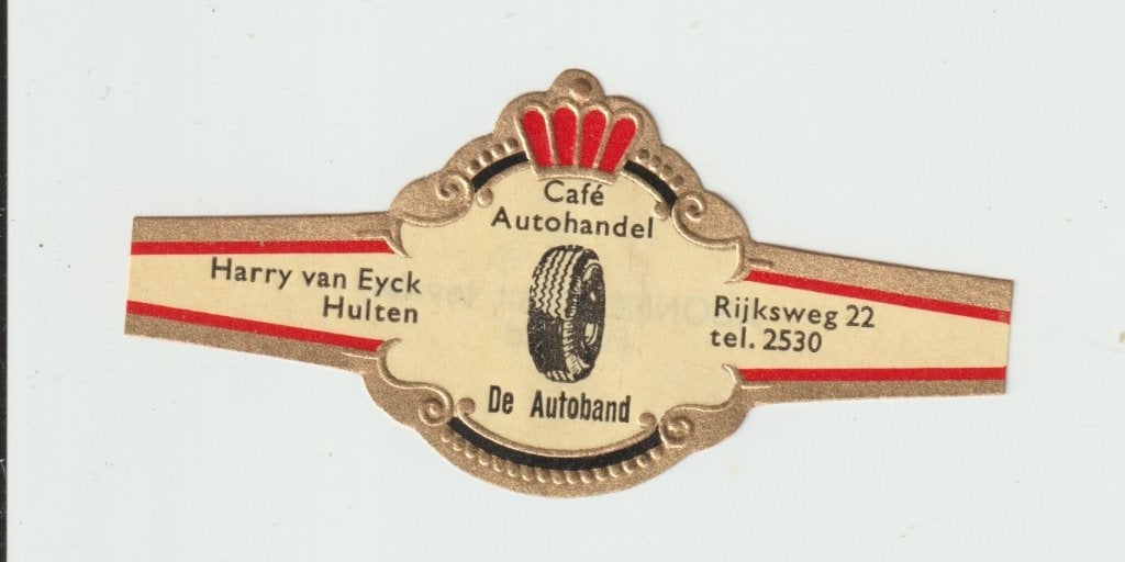 reclamen no 140  van eyck  hulten, Ophalen of Verzenden, Gebruikt, Sigarenbandjes