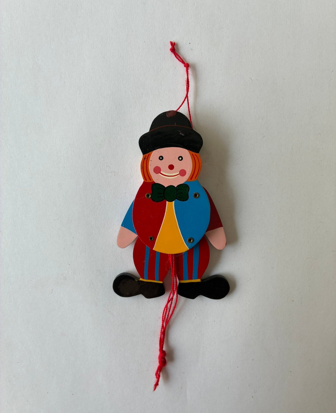 Trekpopje clown, Gebruikt, Ophalen of Verzenden, Duw- of Trekspeelgoed, Nvt