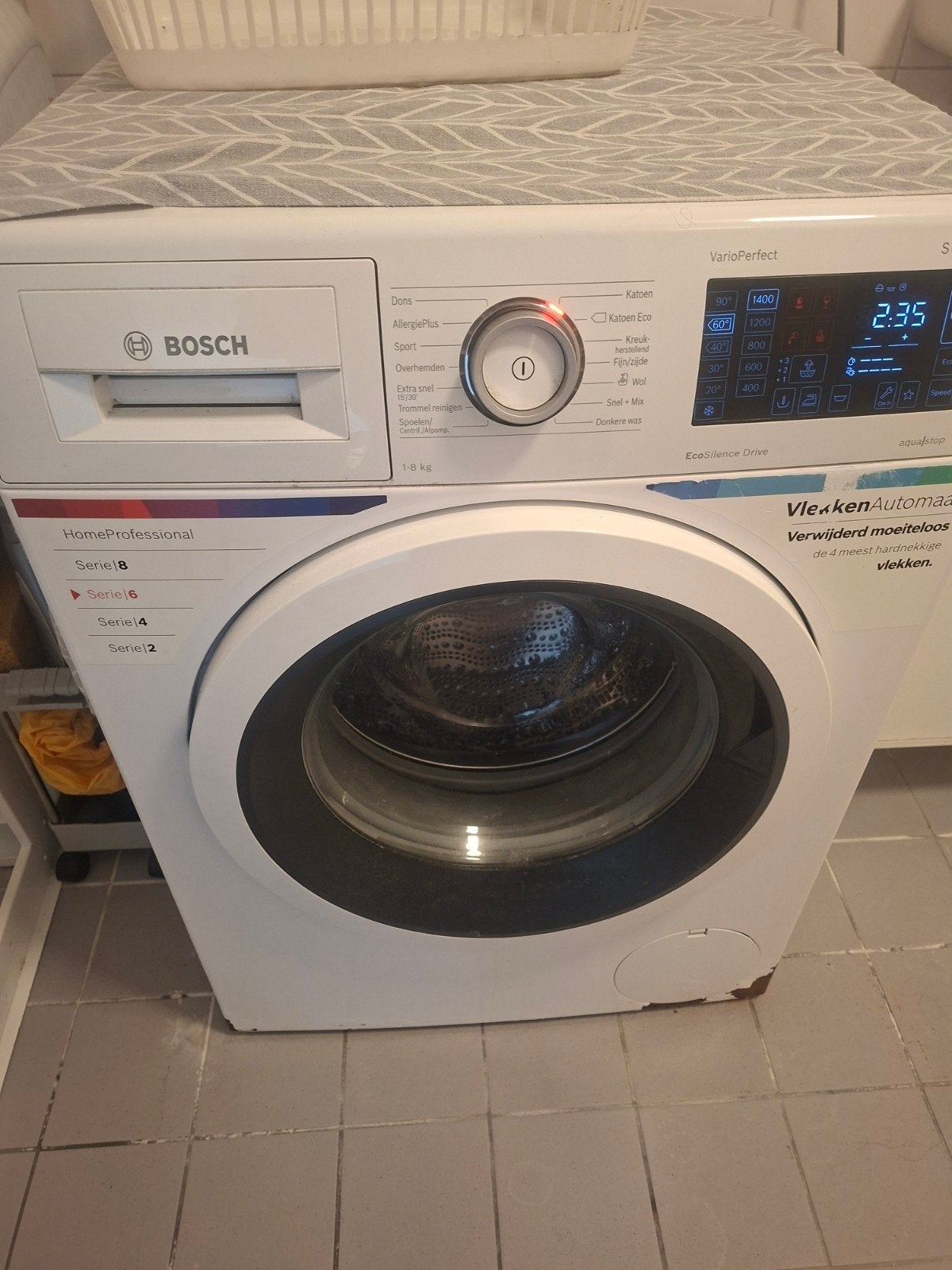 Bosch Serie 6 Wasmachine 8kg 1400tpm EcoSilence Drive, Witgoed en Apparatuur, Ophalen, 1200 tot 1600 toeren, Gebruikt, 8 tot 10 kg