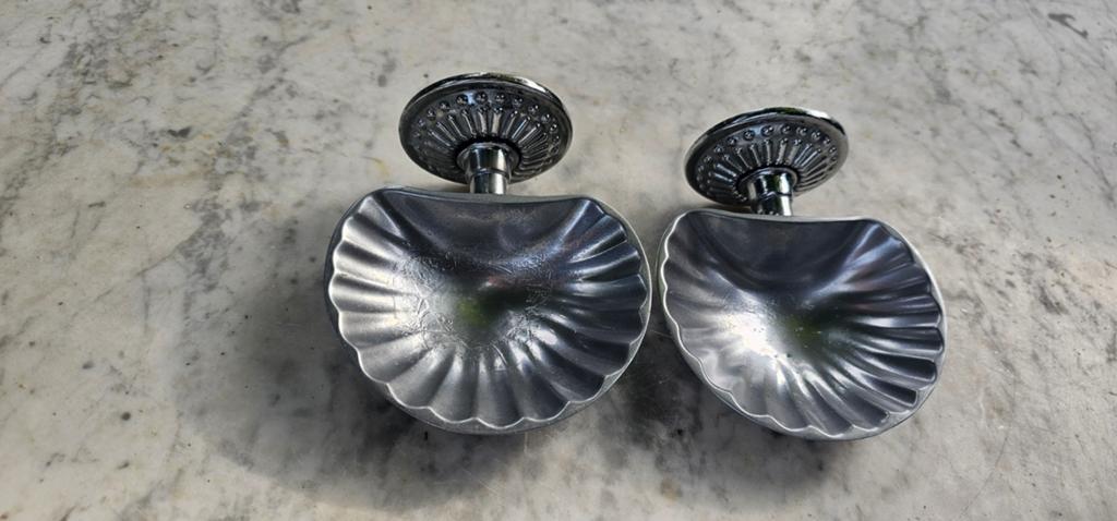 Set zeepbakjes metaal. Jaren '50, Antiek en Kunst, Curiosa en Brocante, Ophalen of Verzenden