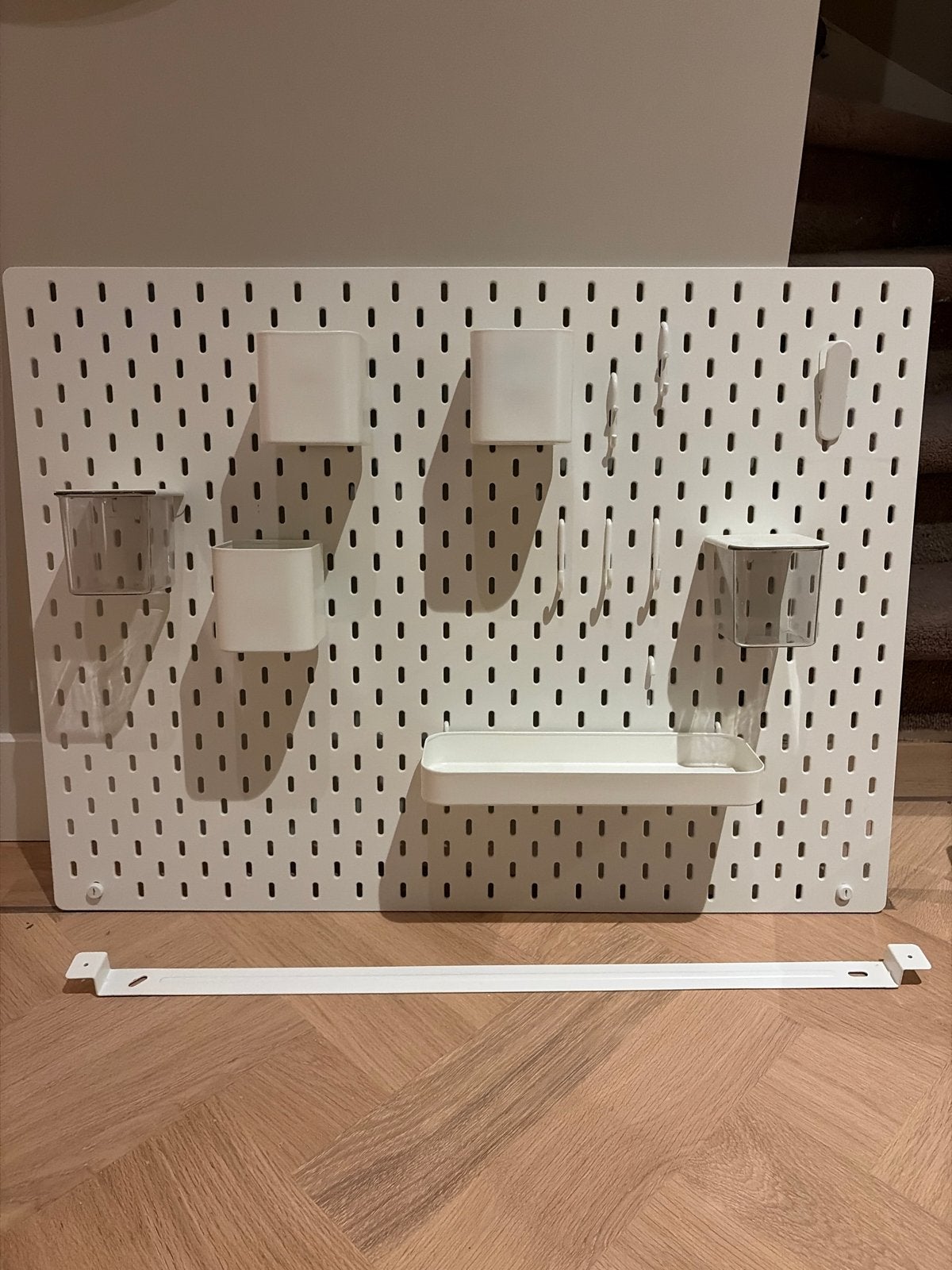 IKEA Skadis Pegboard met accessoires, Hout, Ophalen of Verzenden, Zo goed als nieuw, Modern