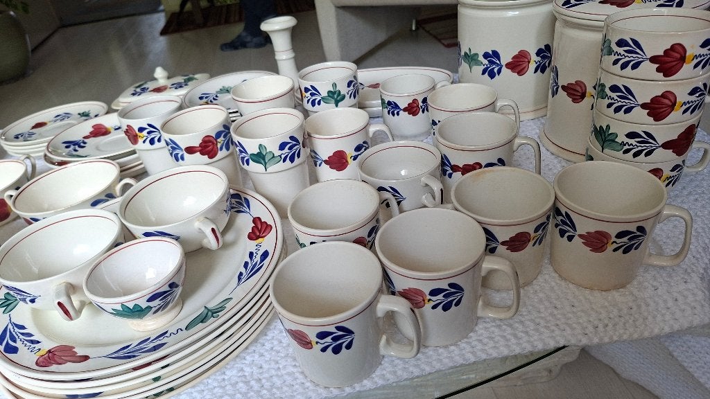 Vintage Boerenbont Servies, Ophalen, Landelijk/Boerenbont, Royal Boch, Aardewerk
