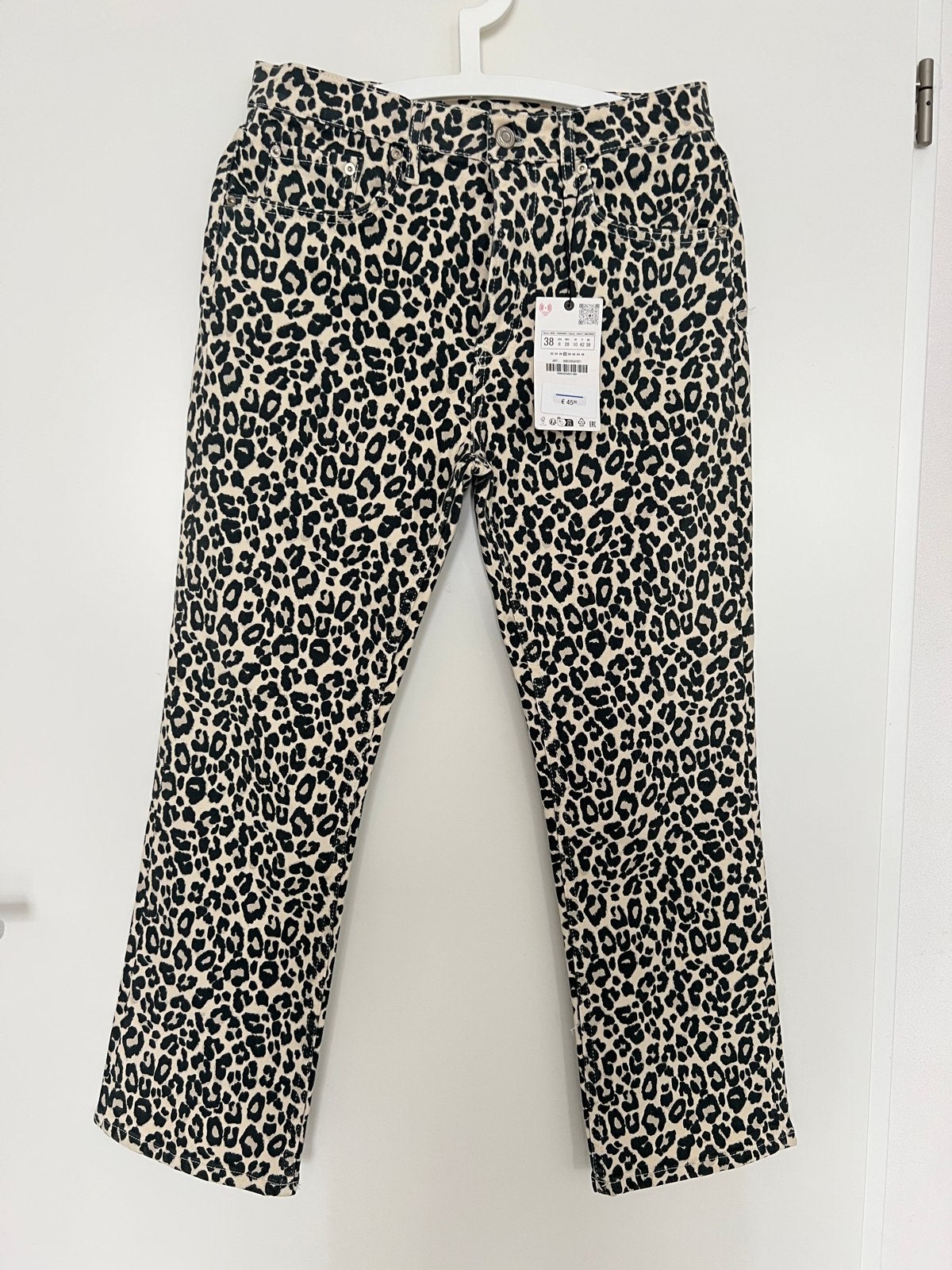 Zara Nieuwe Leopard Print Broek - Maat 38, Kleding | Dames, Broeken en Pantalons, Maat 38/40 (M), Meerkleurig, Nieuw, Ophalen of Verzenden