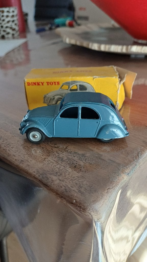 Dinky toys 2CV met box, no.535, Antiek en Kunst, Antiek | Speelgoed, Ophalen of Verzenden