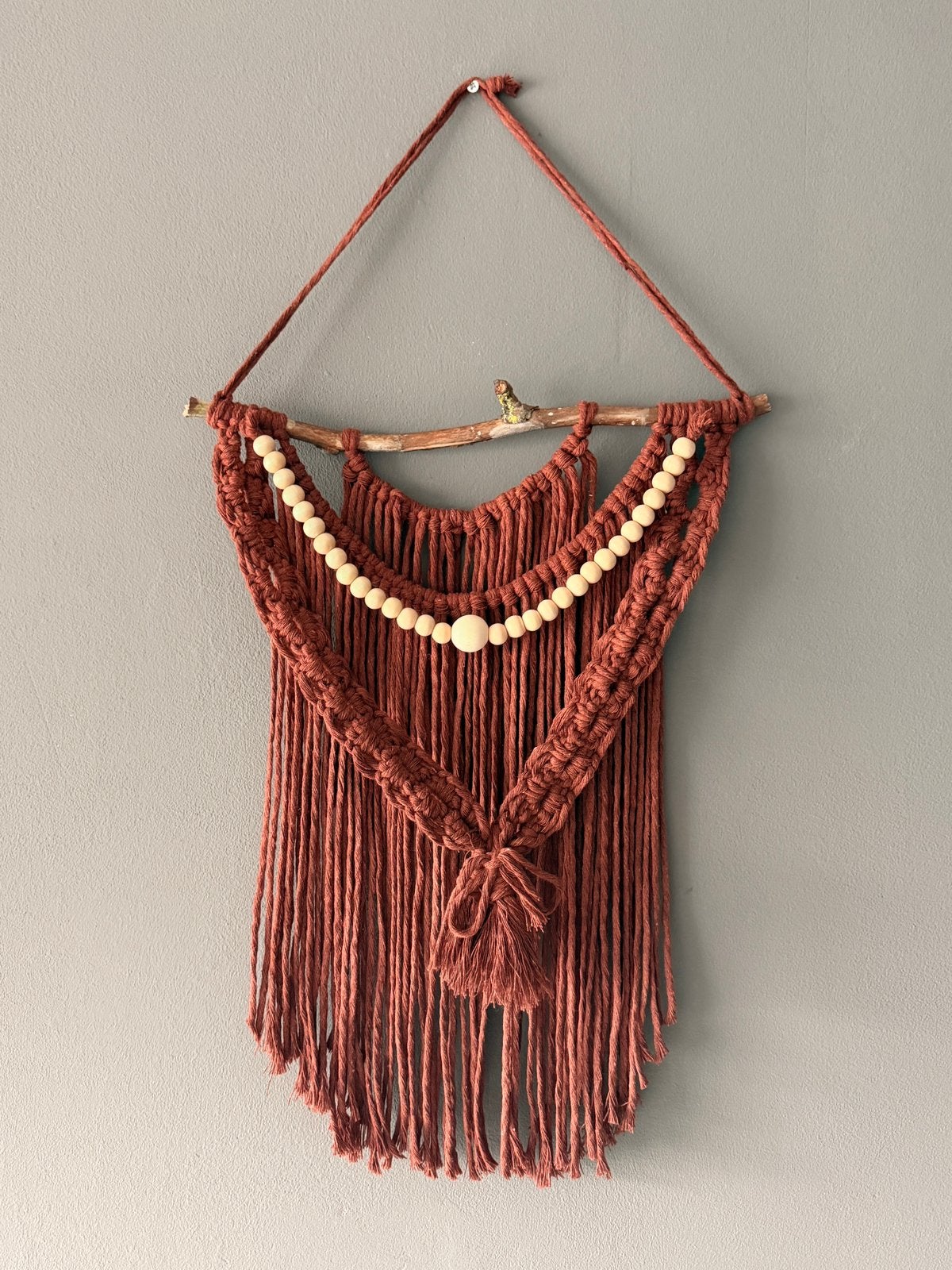 Macrame bruin, 33 cm, Nieuw, Ophalen of Verzenden, Bruin