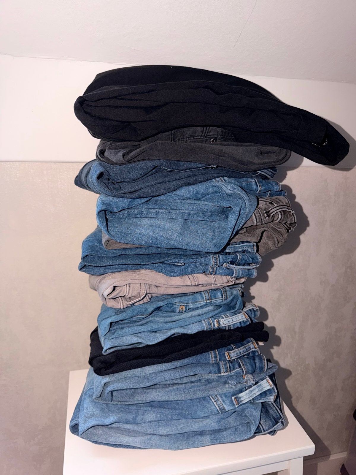 Grote stapel 15 skinny jeans/broeken - Maat S/M, Blauw, Ophalen of Verzenden, Zo goed als nieuw, Maat 36 (S)