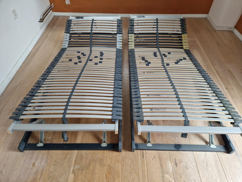 2x Bossflex 620HV lattenbodem 80x200 - 3-voudig verstelbaar, Ophalen, Gebruikt, Eenpersoons, 80 cm