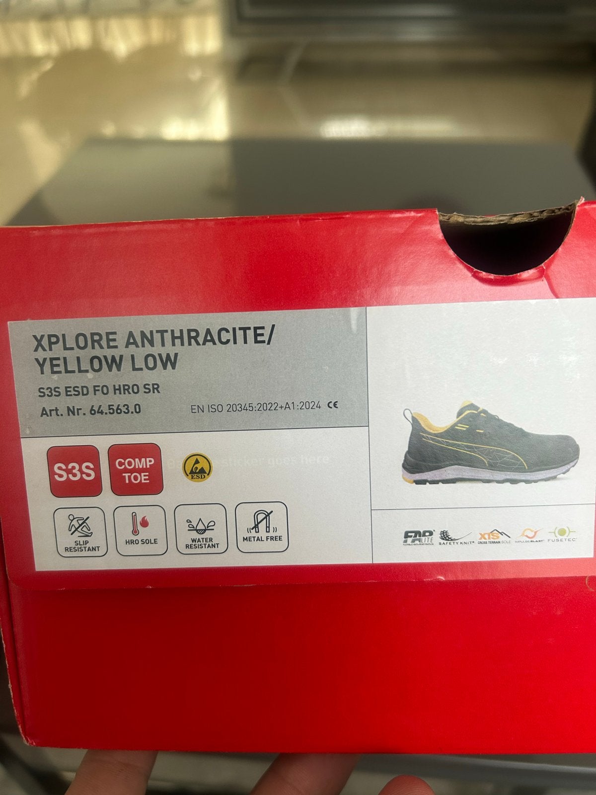 Puma XPLORE ANTHRACITE/YELLOW LOW S3S Veiligheidsschoenen, Ophalen of Verzenden, Nieuw