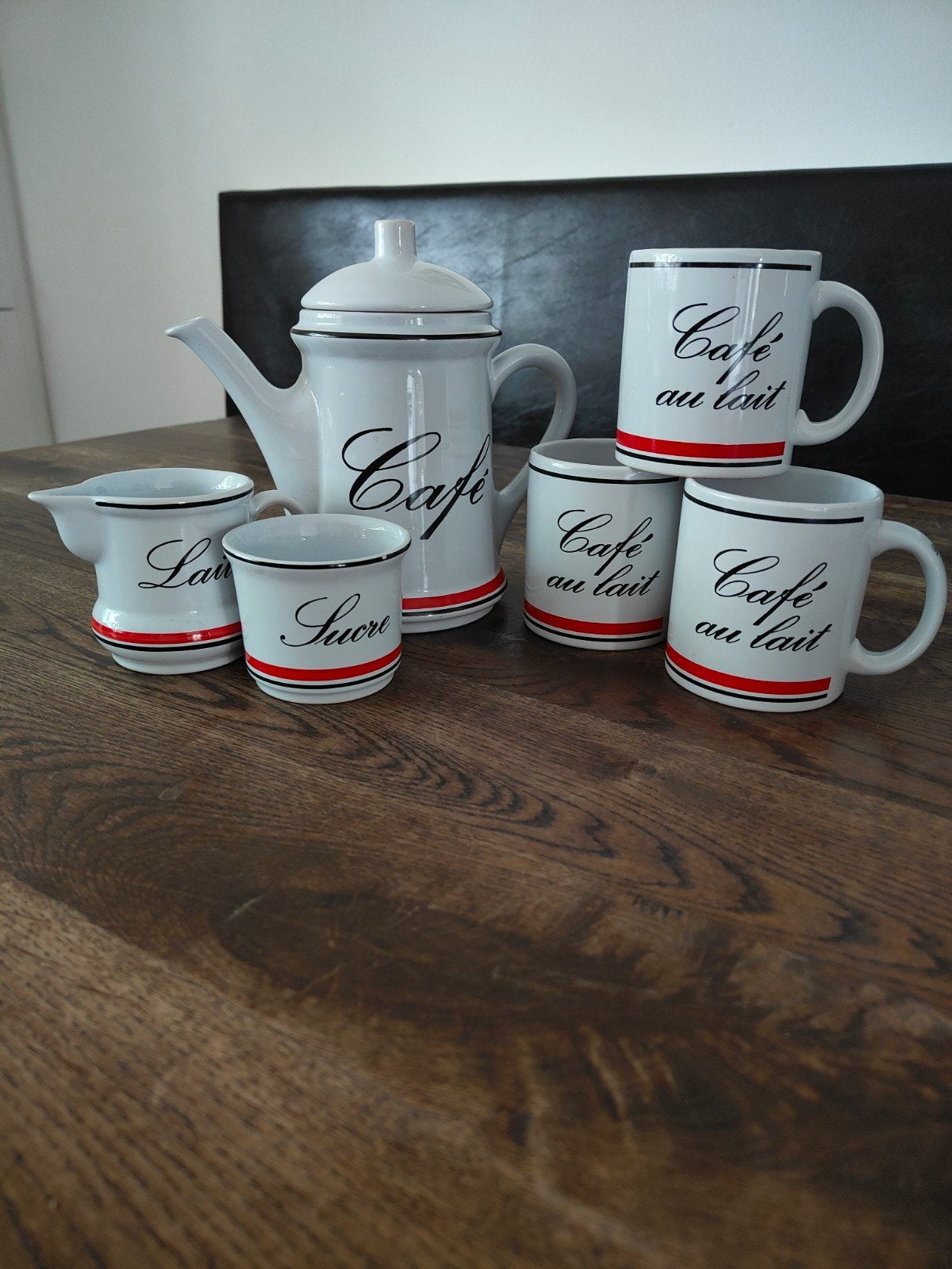 Vintage Douwe Egberts koffieservies. Waechtersbach W. German, Gebruikt, Ophalen of Verzenden, Overige stijlen, Kop(pen) en/of Schotel(s)