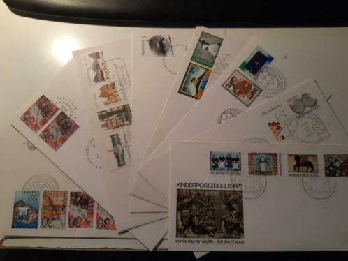 @@ 1975 alle FDC onbeschreven @@, Postzegels en Munten, Postzegels | Eerstedagenveloppen, Ophalen of Verzenden, Onbeschreven, Nederland