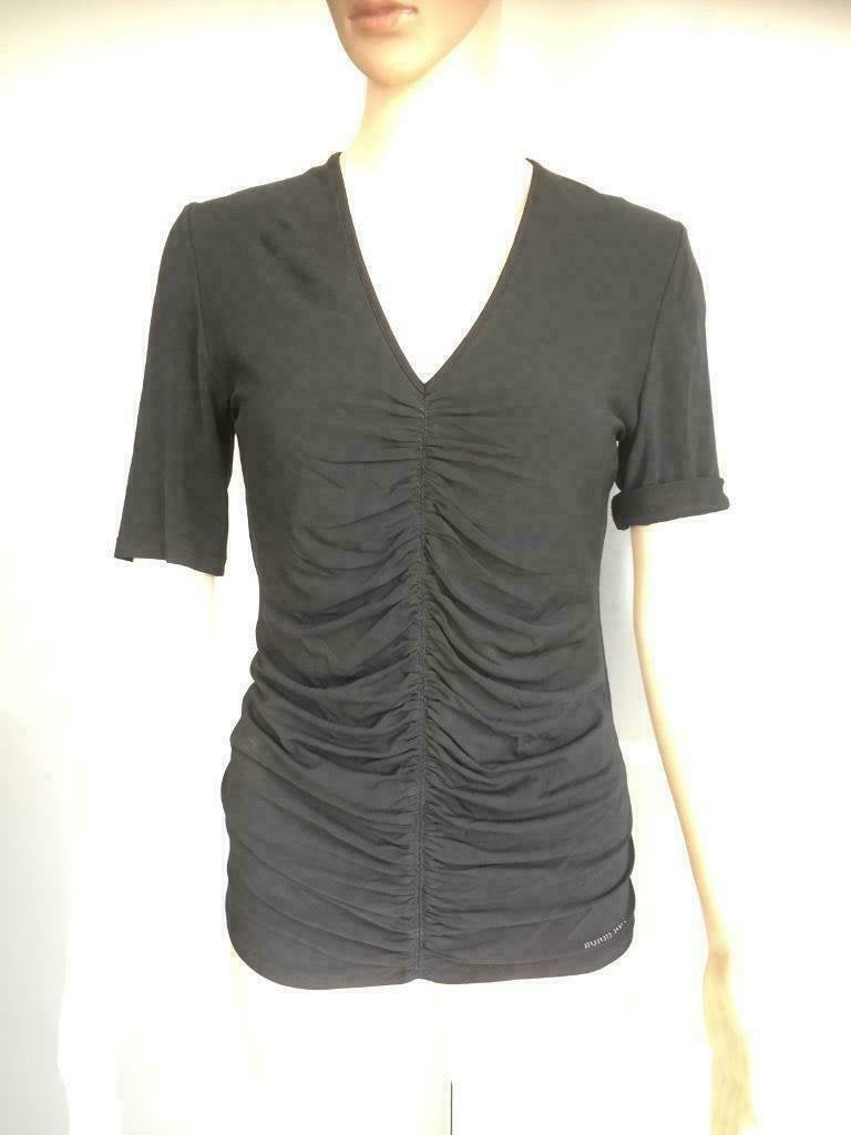 D338 Origineel Burberry: maat S=36 zwart  top shirt, Zwart, Ophalen of Verzenden, Zo goed als nieuw, Maat 36 (S)