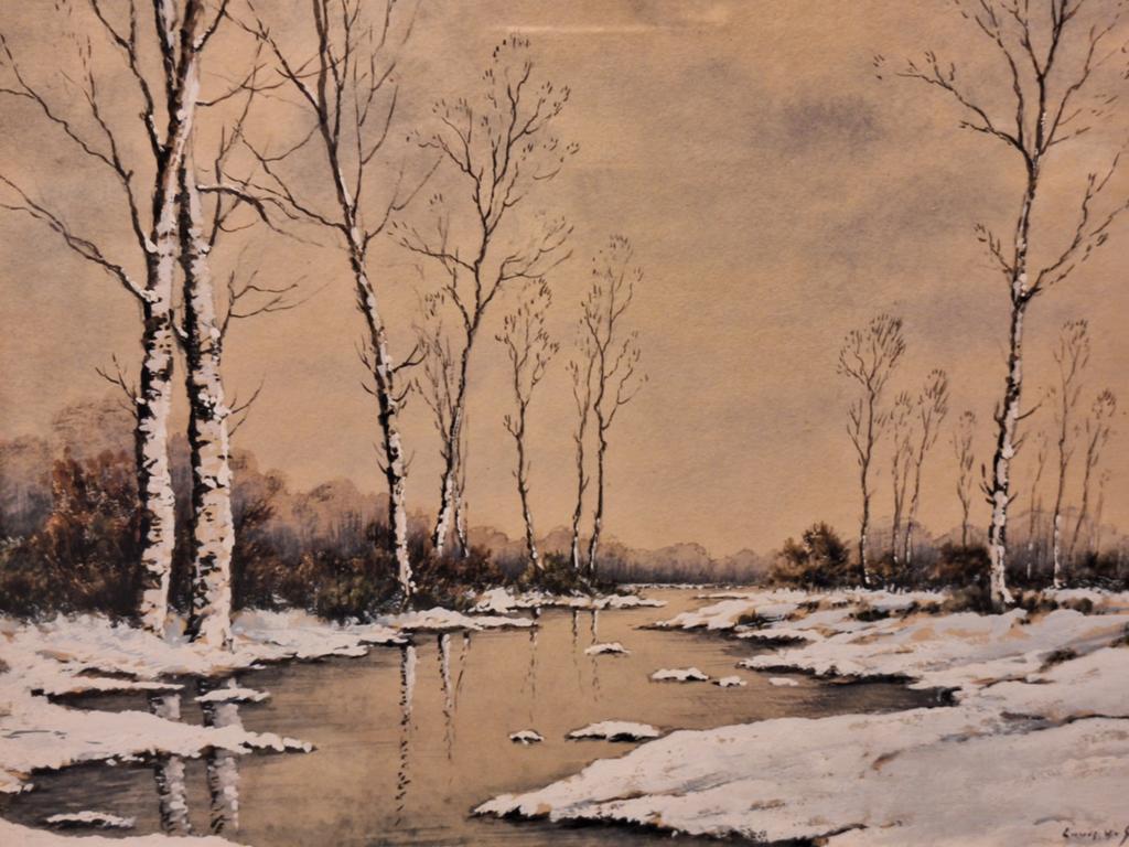 Winterlandschap Louis W. van Soest, Antiek en Kunst, Kunst | Schilderijen | Klassiek, Ophalen of Verzenden