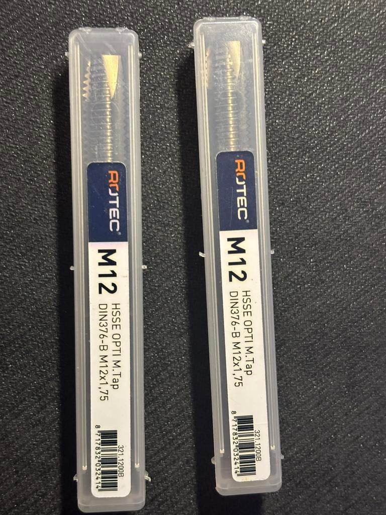 2stuks M12 Rotec HSS-E OPTI machinetap, Ophalen of Verzenden, Nieuw