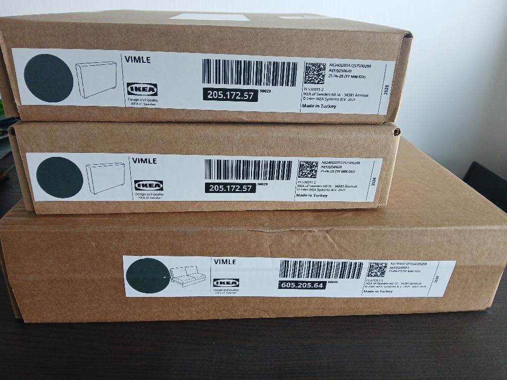 Ikea VIMLE Hoes 2-zits bank, Lejde grijs/zwart., Ophalen of Verzenden
