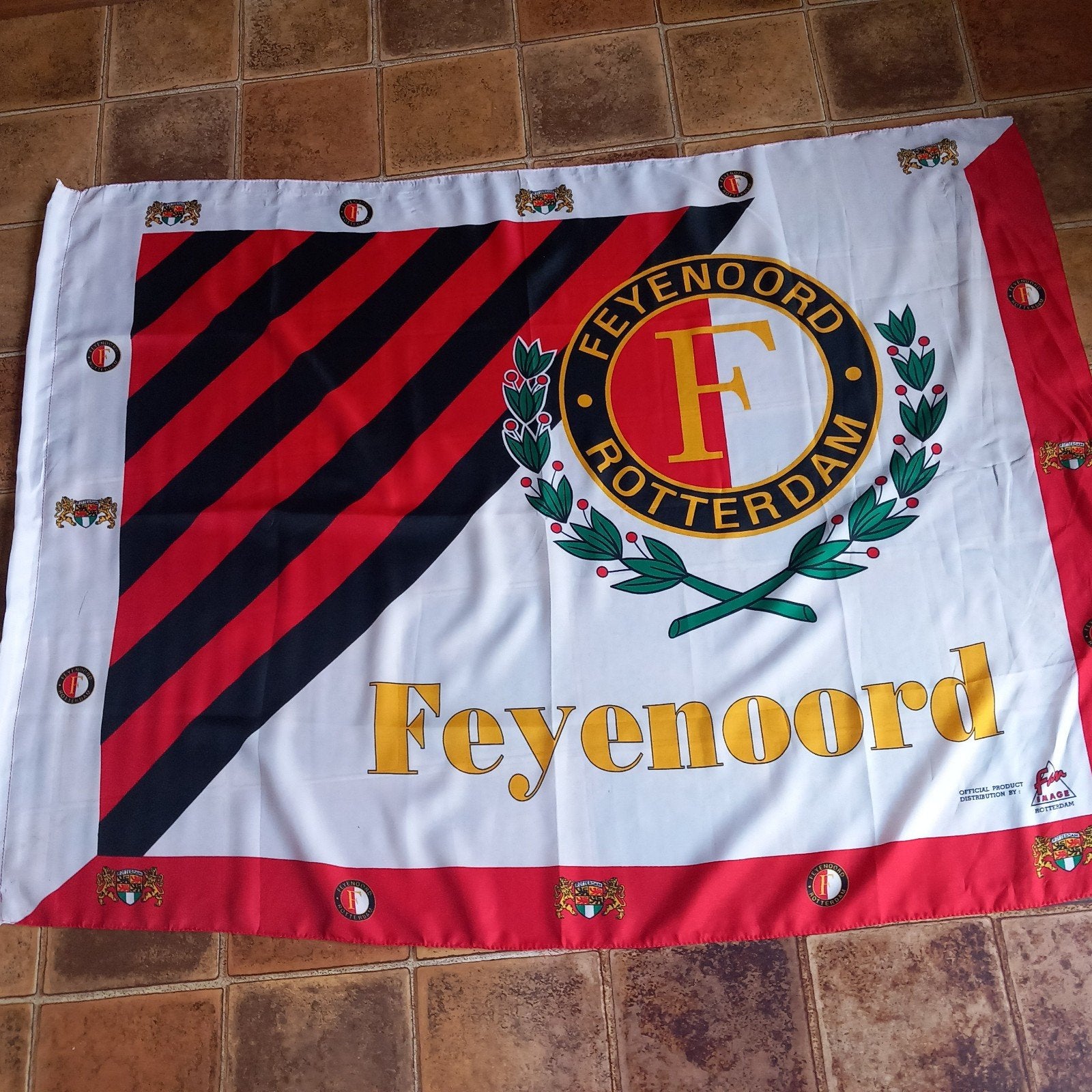 feyenoord vlag 100x140  jaren tachtig/negentig, Ophalen of Verzenden, Nieuw, Feyenoord, Overige typen