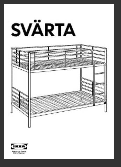 IKEA SVÄRTA stapelbed (wit), Ophalen, Gebruikt, 90 cm, 160 tot 180 cm