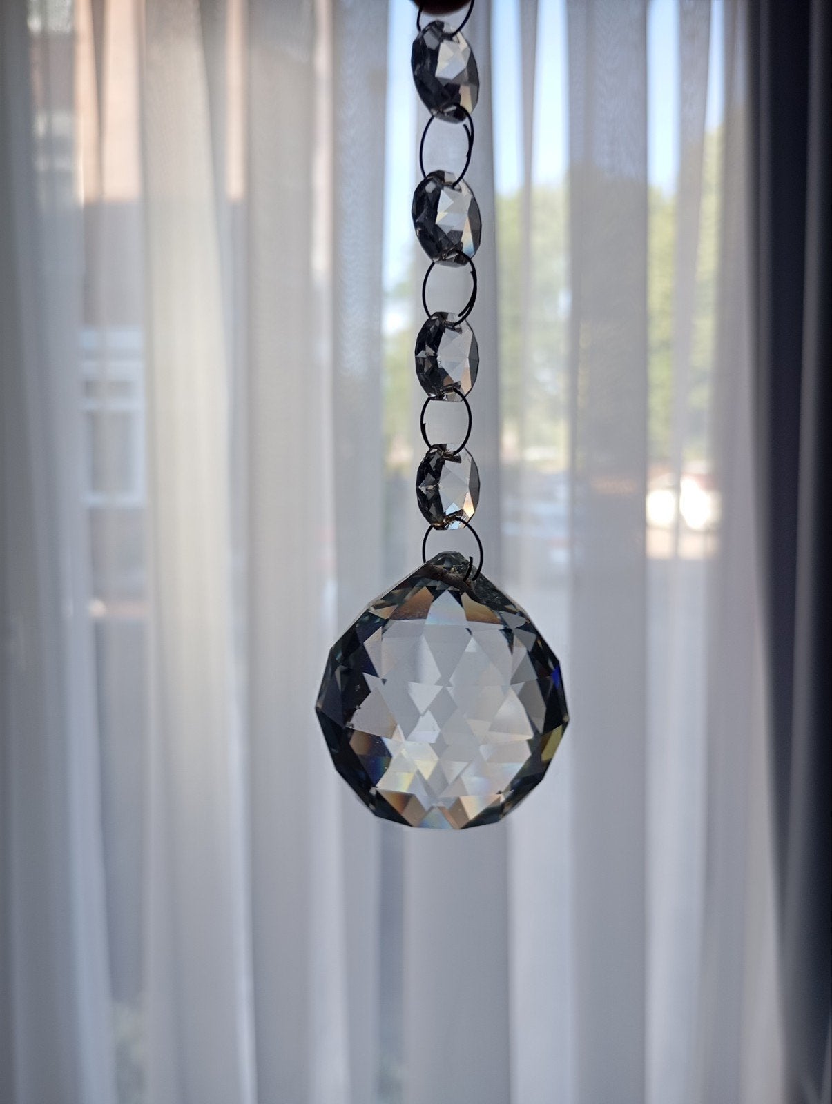 25 stuks Kristallen bal aan ketting - Prismabal, Ophalen, Zo goed als nieuw