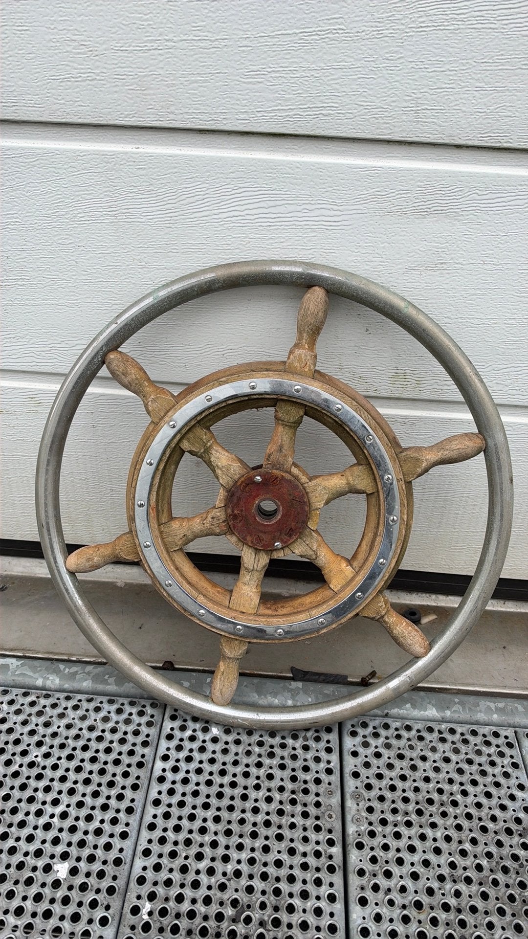 Boot stuurwiel leuk ouderwete 50cm, Watersport en Boten, Ophalen of Verzenden, Gebruikt, Motorboot