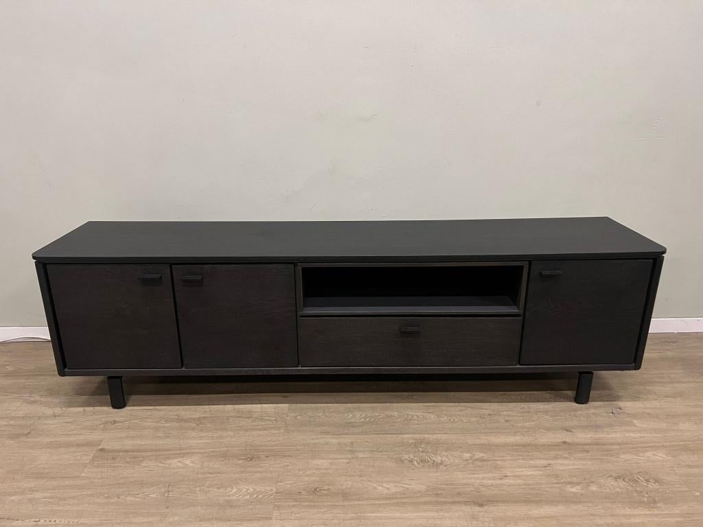 Henders en Hazel tv meubel Livada 210cm onyx, 1 of 2 laden, Eikenhout, Nieuw, Ophalen of Verzenden