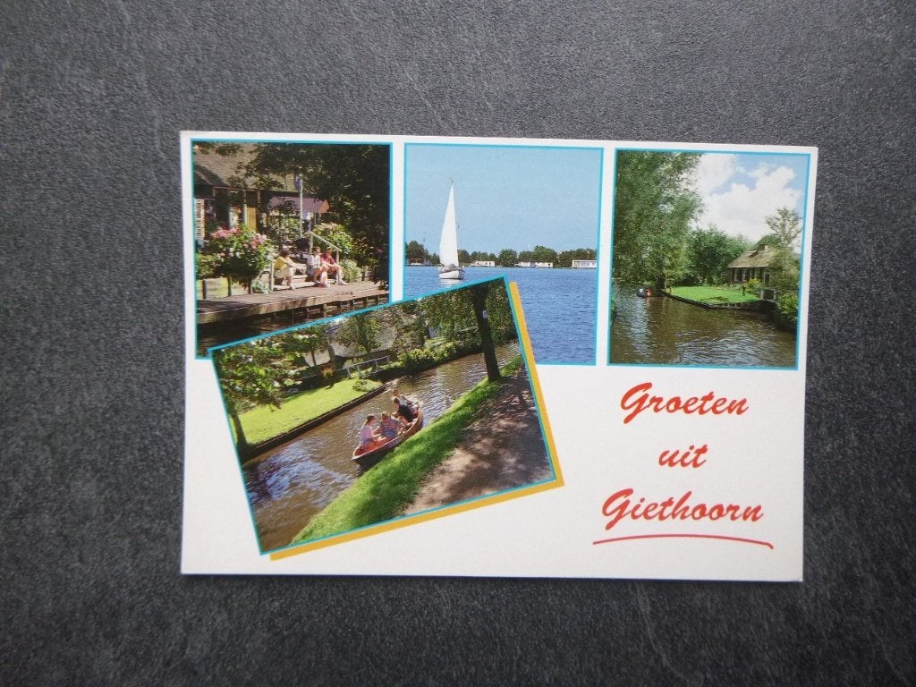 Giethoorn, groeten uit, Verzenden, 1980 tot heden, Gelopen, Overijssel