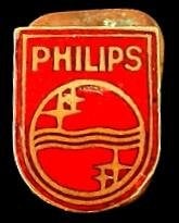 Philips knoop speld- emaille, Verzenden, Zo goed als nieuw, Merk, Speldje of Pin