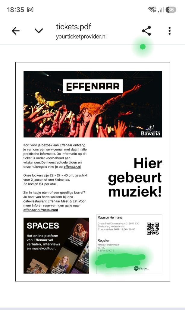 Concert kaartjes, Drie personen of meer, November, Overige typen