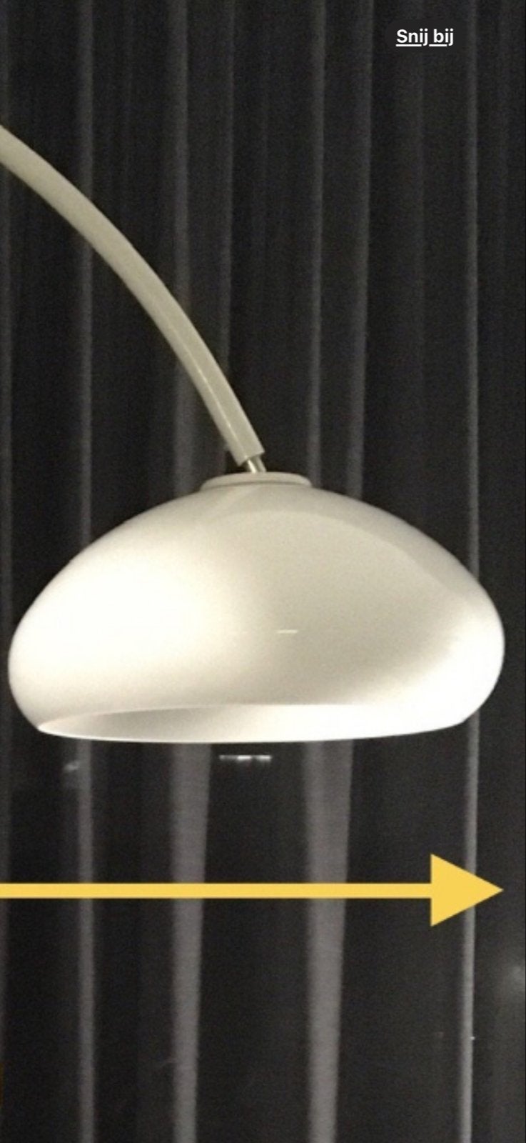 Gepo XXL Booglamp - Vintage Design Vloerlamp, Ophalen, Gebruikt, 200 cm of meer, E27 (groot)