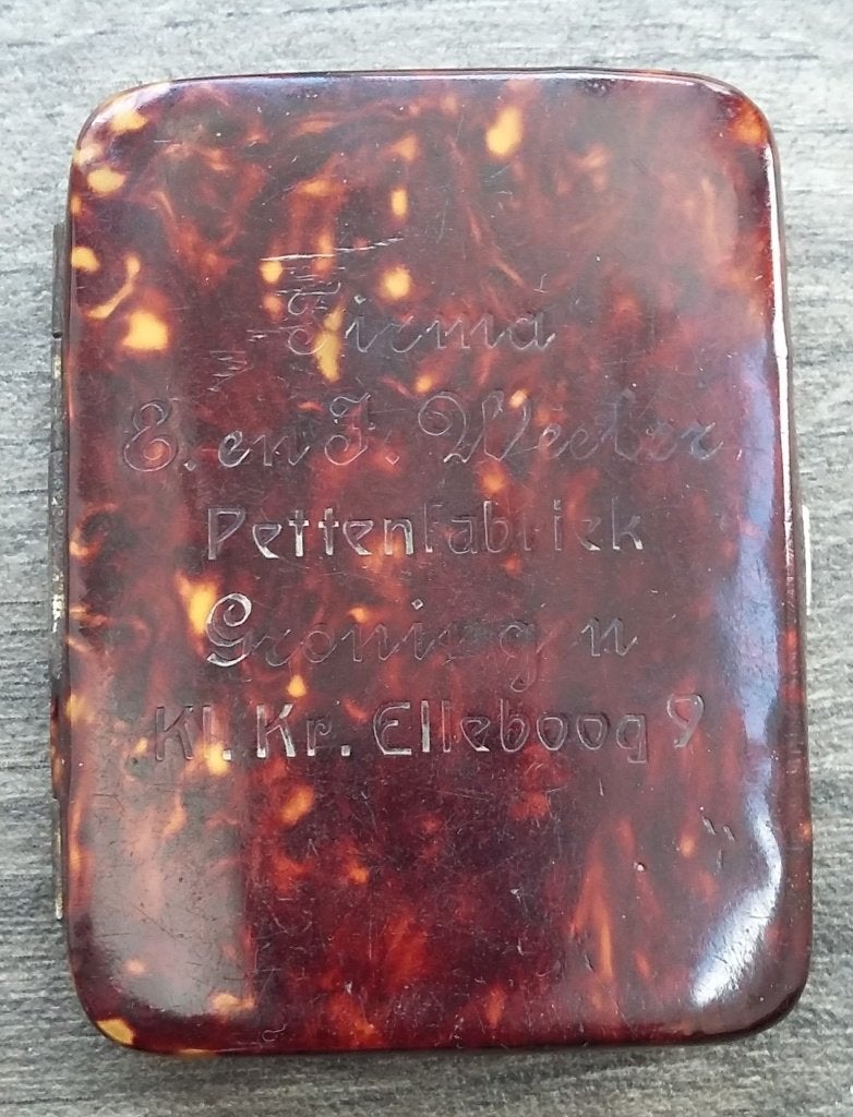 Omstreeks 1940 Lucifer Houder Vesta Case Blikje Blik Etui, Nvt., Gebruikt, Gebruiksvoorwerp, Ophalen of Verzenden