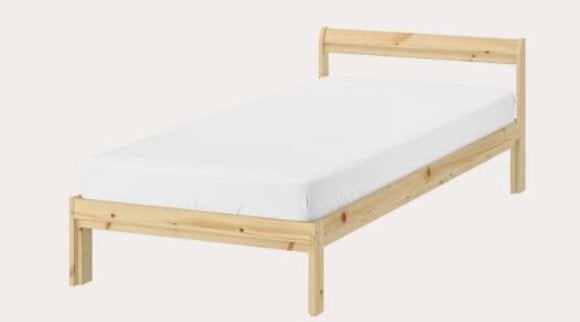 Grenen bed Ikea Neiden 90 x 200 + lattenbodem ZGAN, Ophalen, Zo goed als nieuw, 180 cm of meer, 85 tot 100 cm