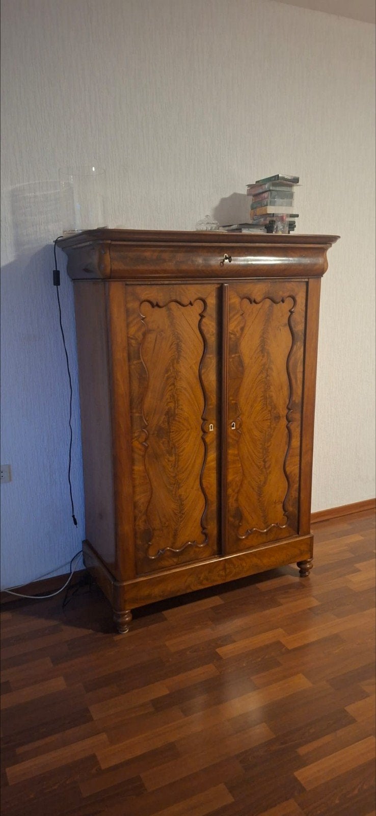Biedermeier Meidenkast Mahoniehout - 156x110x51 cm, Antiek en Kunst, Ophalen