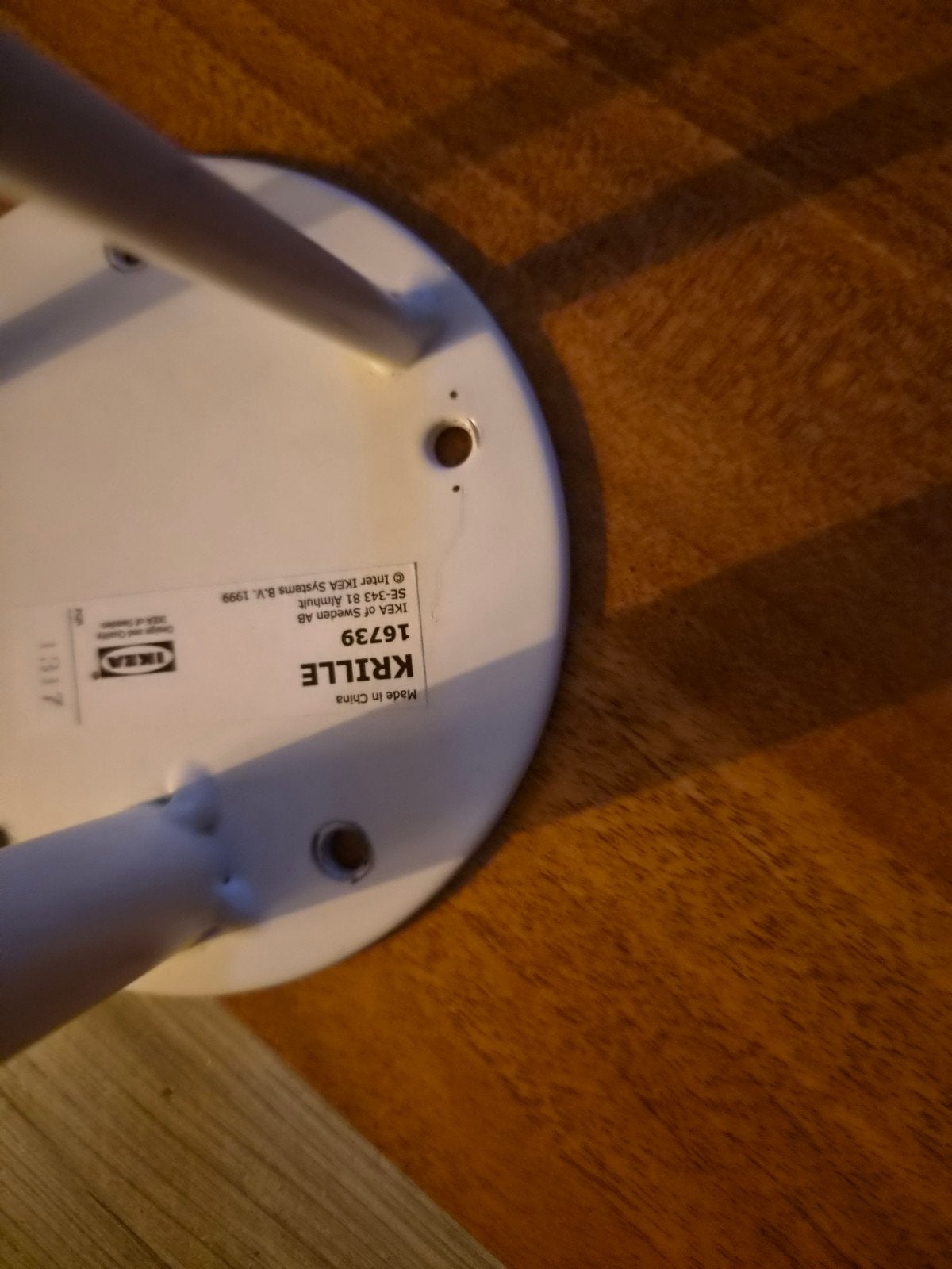 4x IKEA Krille poten met wielen voor bureau/tafel, Ophalen, Zo goed als nieuw
