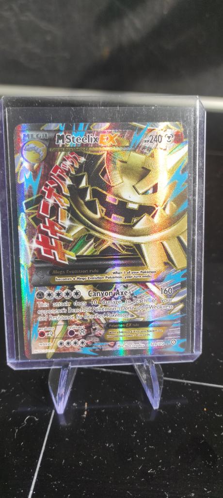 Mega Steelix ex - NM, Hobby en Vrije tijd, Verzamelkaartspellen | Pokémon, Ophalen of Verzenden, Zo goed als nieuw, Losse kaart