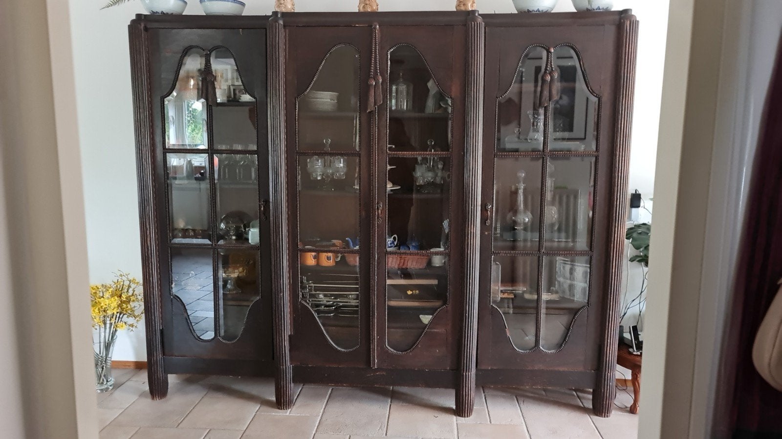 Antieke Mechelse Eiken Servies-/Boekenkast (ca. 100 jaar), Antiek en Kunst, Ophalen
