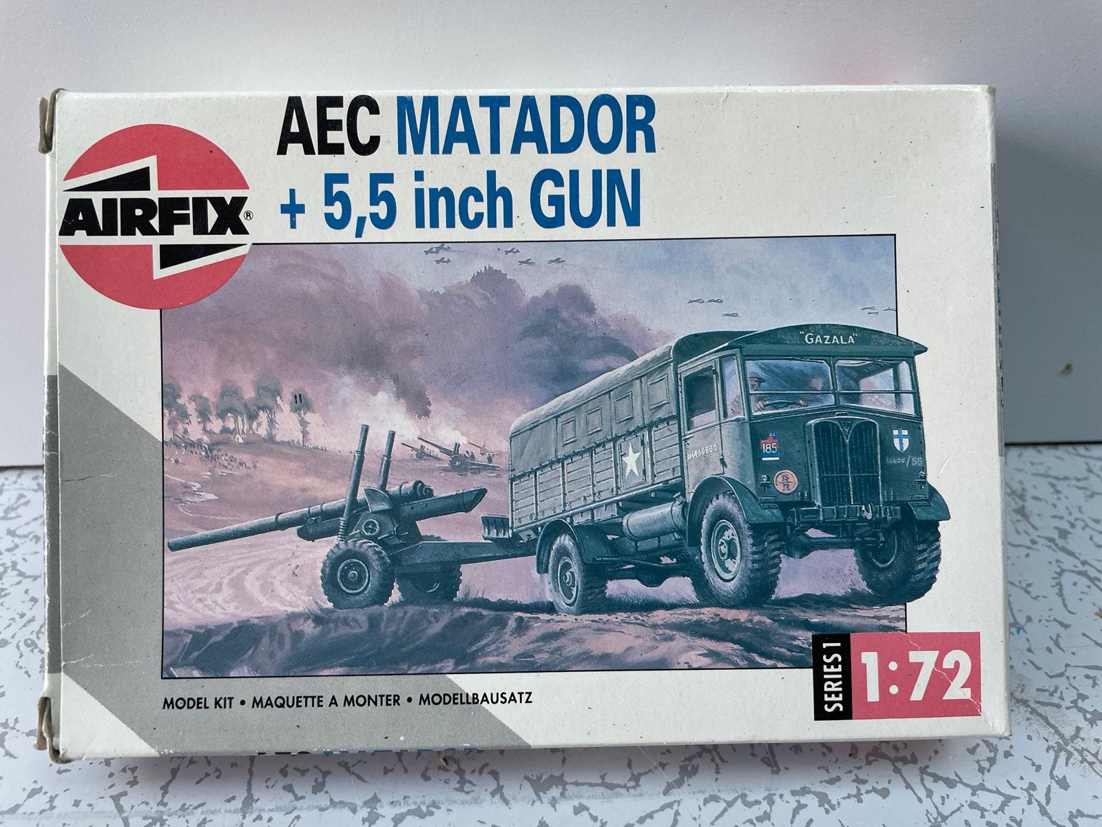 Airfix AEC Matador + 5,5 inch GUN modelbouwkit 1:72, Hobby en Vrije tijd, 1:50 of kleiner, Nieuw, Ophalen of Verzenden, Truck