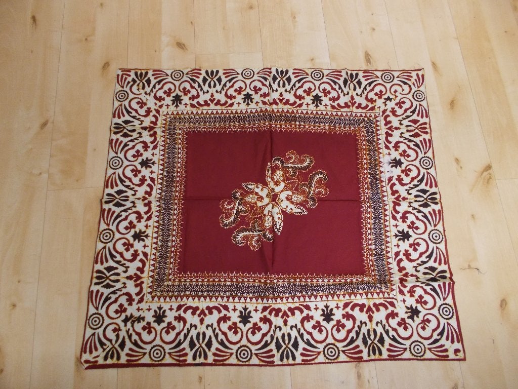 100% katoenen bruin batik kleedje, Verzenden, Zo goed als nieuw, Vierkant