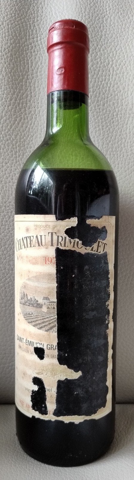 1 fles Chateau Trimoulet Saint Emilion grand cru classé 1976, Verzamelen, Frankrijk, Nieuw, Ophalen of Verzenden, Rode wijn