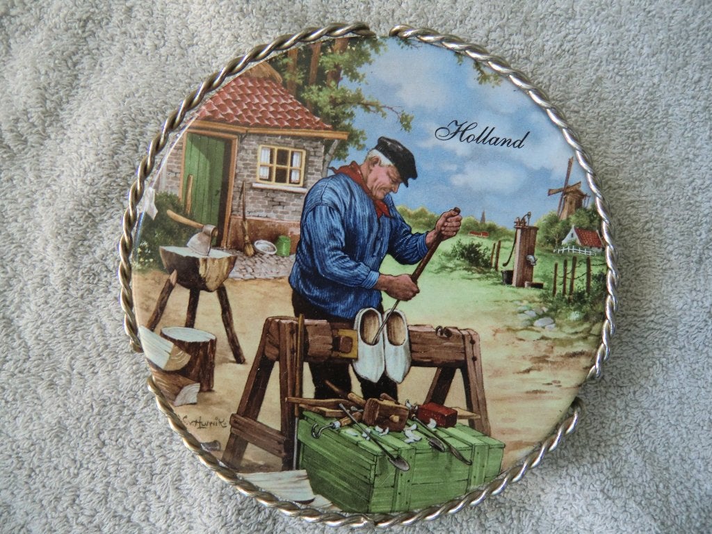 Van Hunnik Onderzetter geschilderd, Ophalen of Verzenden