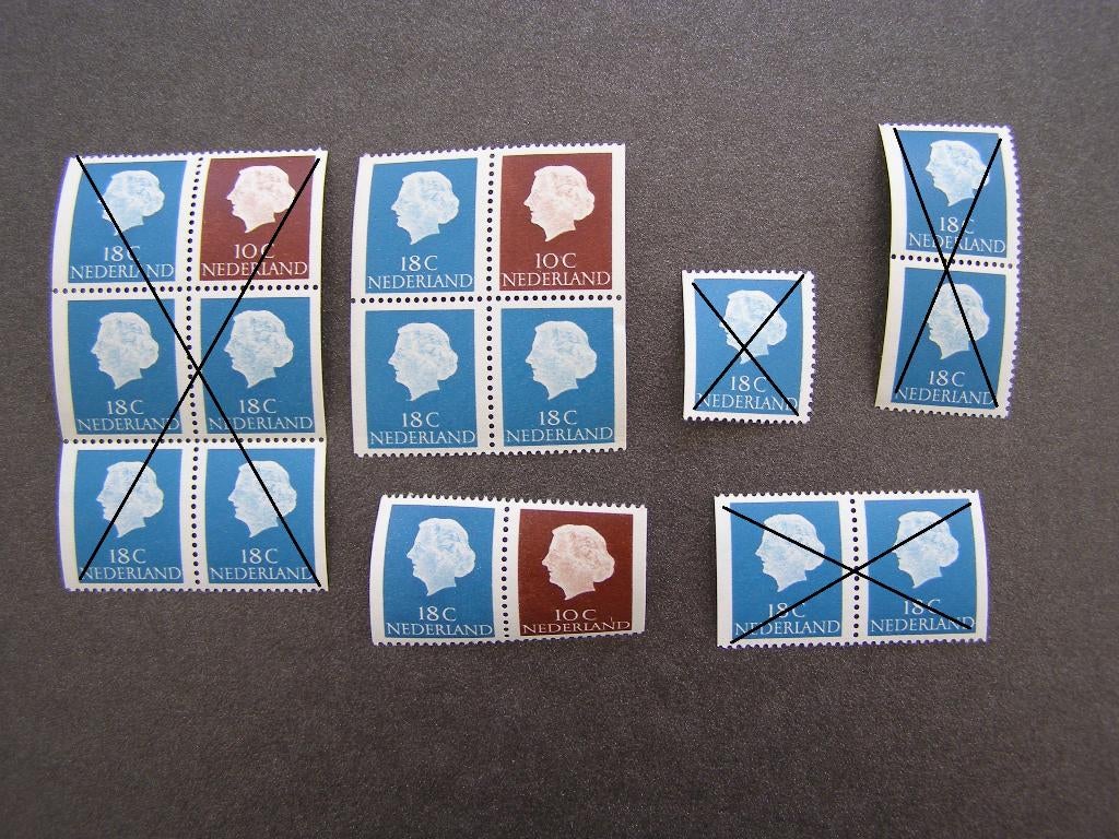 Combinaties uit Postzegelboekjes 1965 en 1971, Postzegels en Munten, Postzegels | Nederland, Ophalen of Verzenden, Na 1940, Postfris